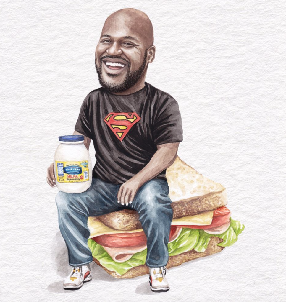 Celebs on sandwiches artist